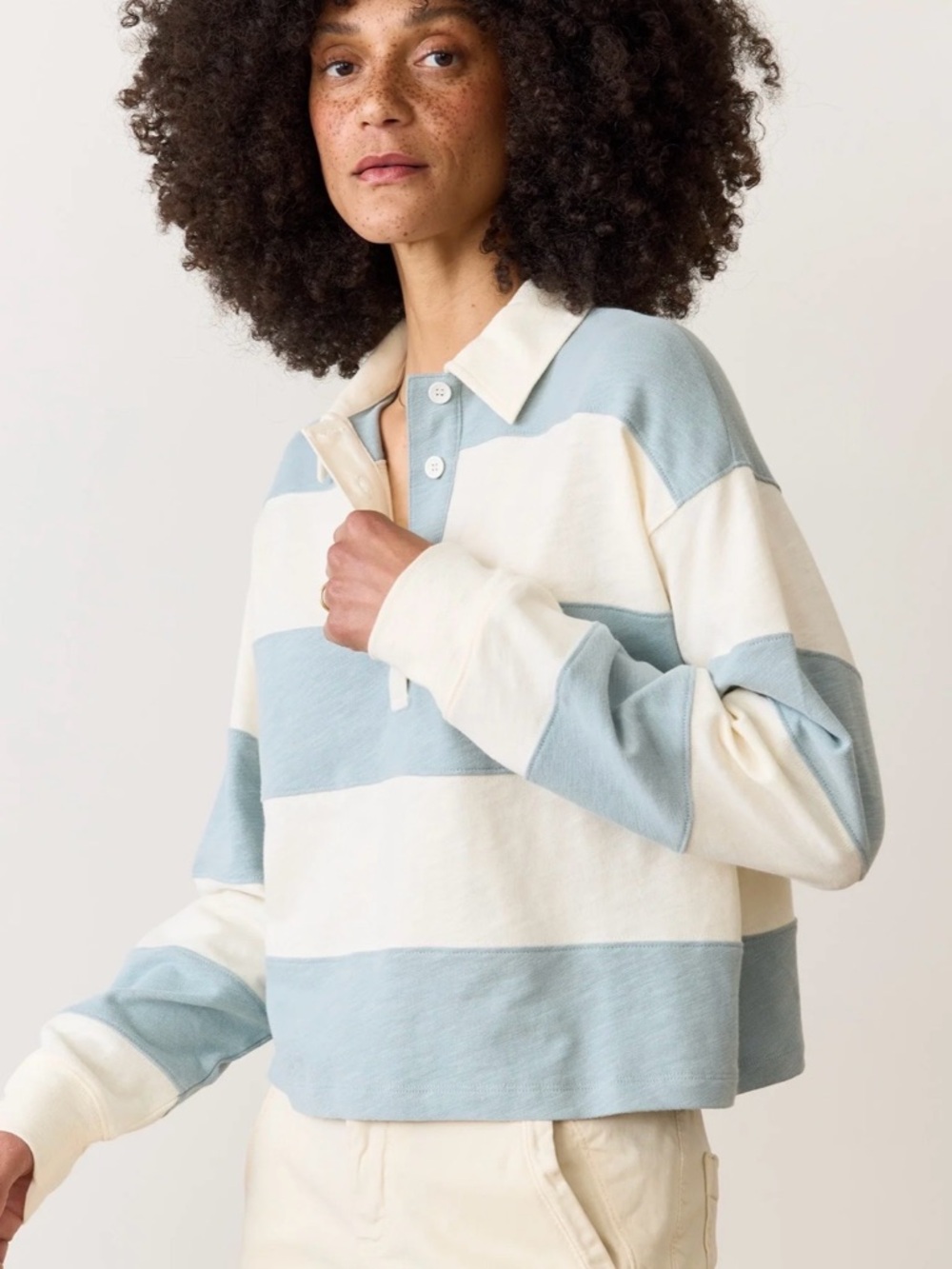 Marine Layer Rugby Crop Polo - Picture 2 of 14